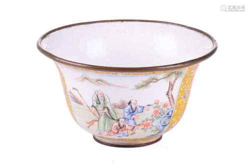 A Chinese enamel on copper bowl, probably Republic Period (1...
