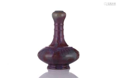 A Chinese flambe glaze suantouping vase, possibly 18th centu...