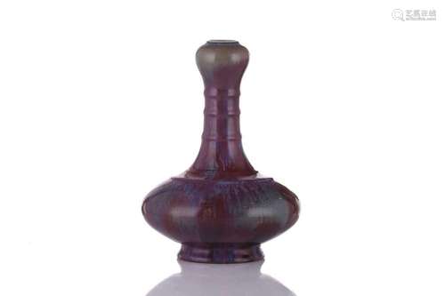 A Chinese flambe glaze suantouping vase, possibly 18th centu...