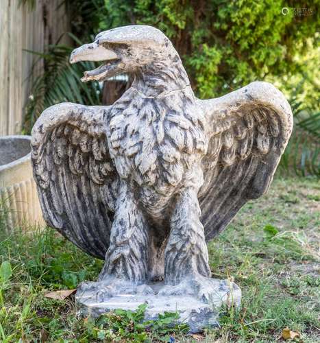 A large painted concrete Eagle finial 80cm high