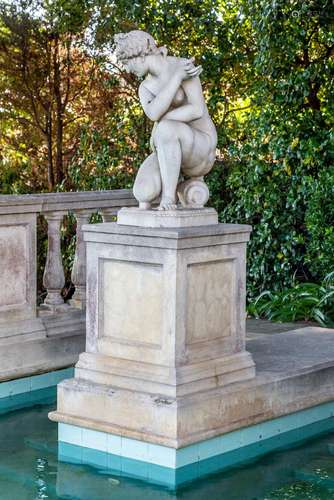 A Carrara marble figure of the crouching Venus,after the Hel...