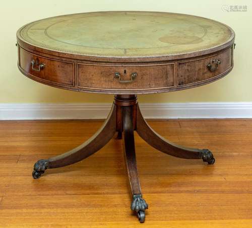 A large George III mahogany drum table,English circa 1780 10...