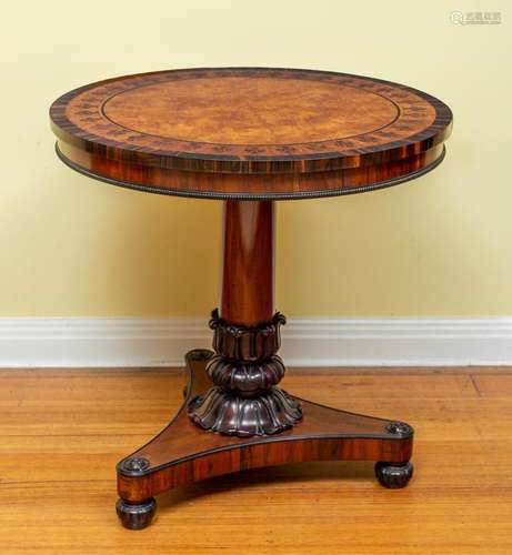 A fine George IV marquetry,rosewood, pollard-oak and ebony i...