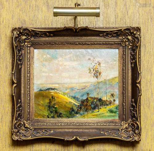 W. McMaster, Valley landscape,oil on board,signed lower righ...