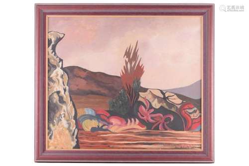 † John Melville (1902-1986), Abstract Landscape, signed and ...