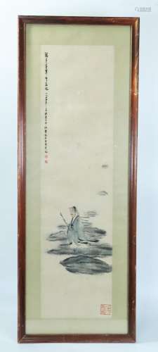 Attributed to Fu Baoshi Scholar Ink Painting