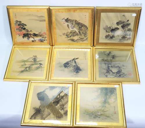 8 - 19th Cen. Chinese Ink Paintings on Silk