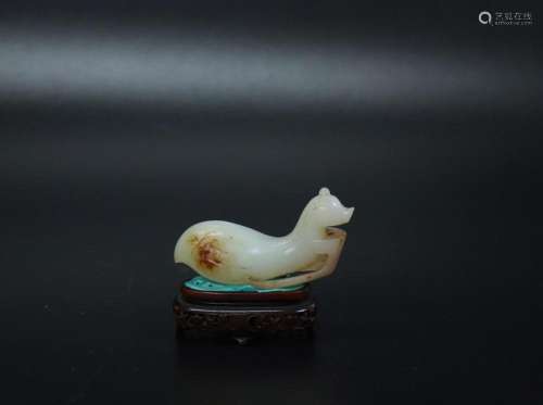Chinese White Jade Insect Pendant