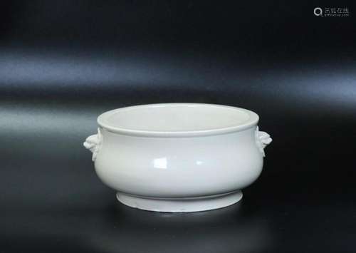 Lg Chinese Blanc de Chine Porcelain Incense Burner