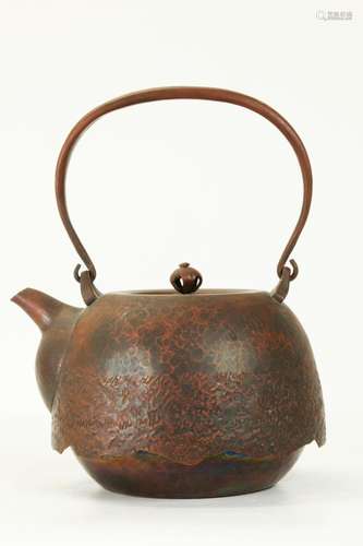 Japanese Small Copper Tetsubin Teapot