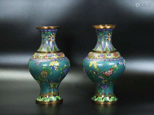 Mirror Pr Chinese Cloisonne & Bronze Vases