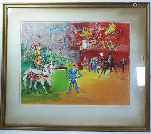 Jean Dufy Le Cirque Signed Numbered Lithograph