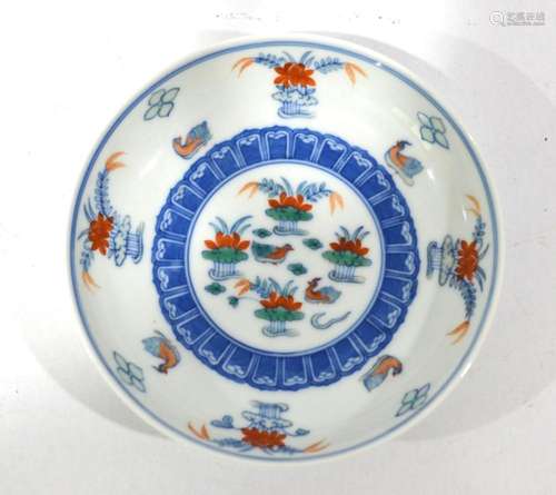 Chinese Doucai Glazed Dish