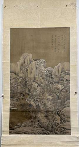 Chinese Painting Scroll of Snow Scene