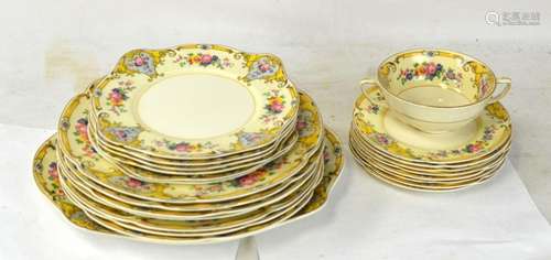 Partial Set of Johnson Bros Pareek Yale Dinnerware