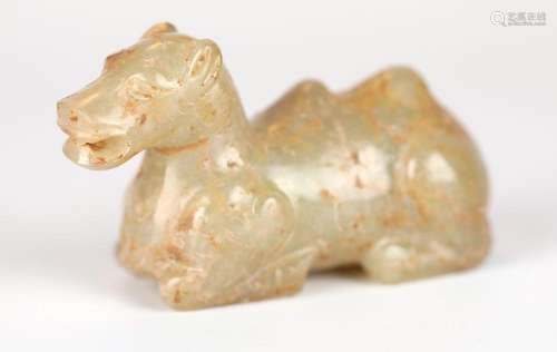 Chinese Carved Jade Figure of Camel