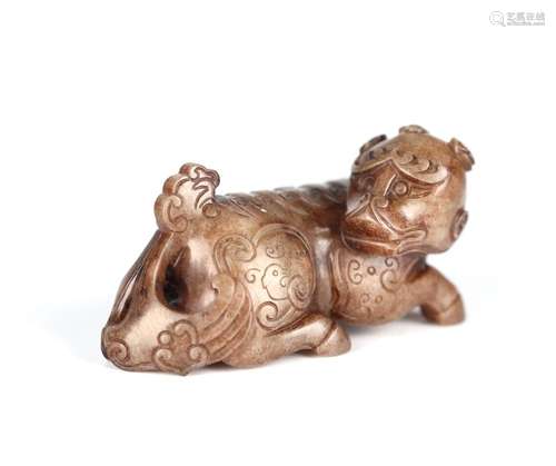 Chinese Carved Jade Figure of Foo Dog