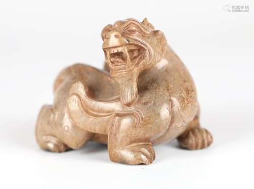 Chinese Carved Jade Figure of Beast