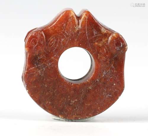 Chinese Archaic Brownish Jade Carving