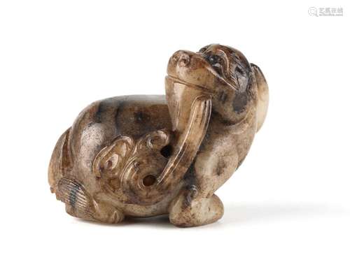 Chinese Carved Jade Figure of Beast