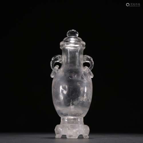 White crystal amphora bottle