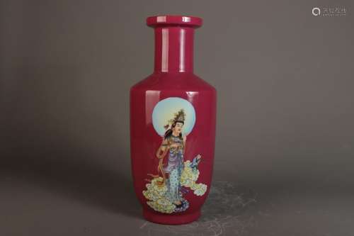 Carmine pastel buddhist mallet bottle