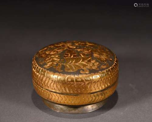 Old Collection·Silver and Gilt Wrapped Flower Lid Box