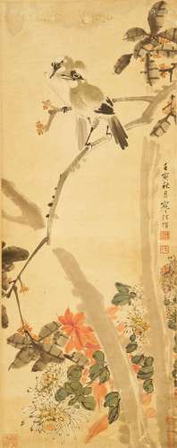 After Jiang Hanting (1903-1963) Bulbuls and Chrysanthemum