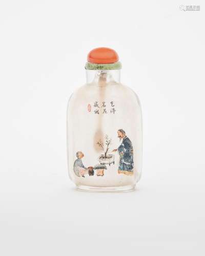 An inside painted glass snuff bottle Signed Ma Shaoxuan (186...