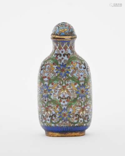 A cloisonne snuff bottle Late Qing dynasty