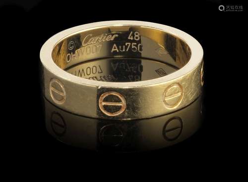 Cartier, Love, alliance sertie d'un diamant<br />
Or 750, si...