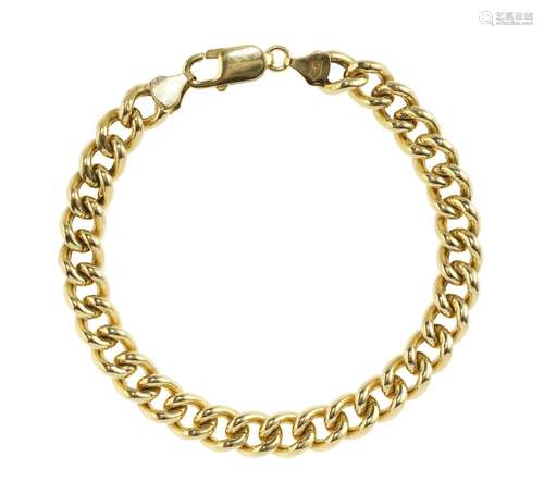 Bracelet à maille gourmette<br />
Or 750, L 20 cm, 18 g