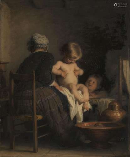 Alfred van Muyden (1818-1898)<br />
Bain des enfants,