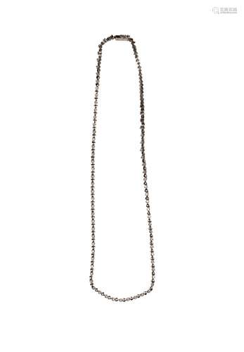 COLLIER en or blanc 750°/00 serti de 80 petits brillant