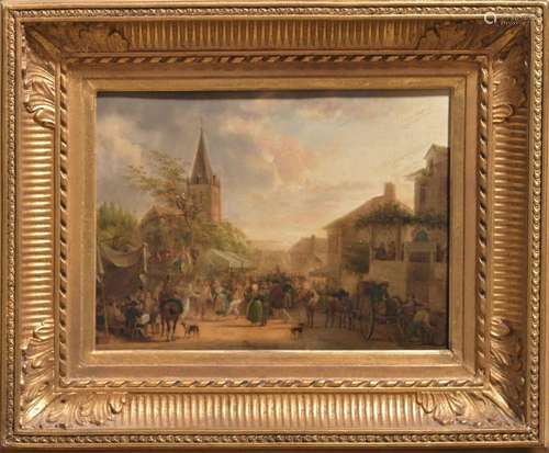 JEAN-FRANÇOIS DEMAY (1798-1850)
Fête au village
Très be