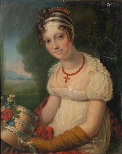 ÉCOLE DU XIXe SIÈCLE
Portrait de Marie-Charlotte... 
Ba