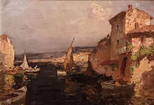 MÉRIO AMEGLIO (1897-1970)
Les Martigues
Huile sur toile