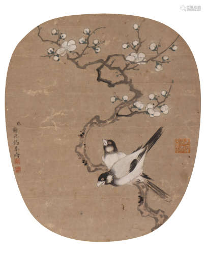 蒋廷锡 1669-1732 双雀图
