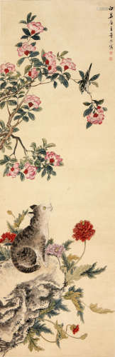 董棨 1772-1844 猫戏图