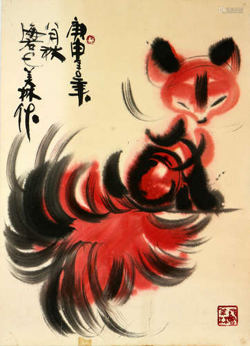 韩美林 b.1936 狐狸