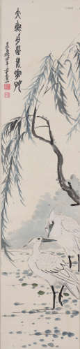 吴昌硕 1844-1927 柳鹤图