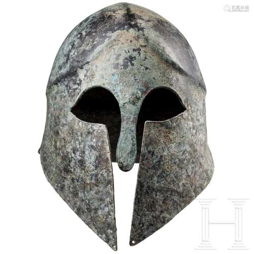 A Corinthian helmet of the developed third stage with featur...