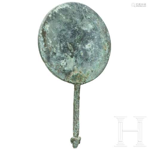 A Scythian bronze hand mirror, 5th century B.C.