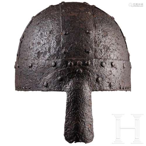 A Viking period band helmet with nasal, 10th century