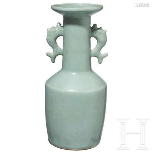 A Chinese Longquan celadon mallet-form vase, probably southe...