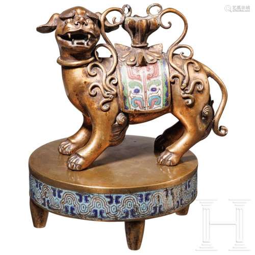 A Chinese foo dog as an incense burner, 19th/20th century