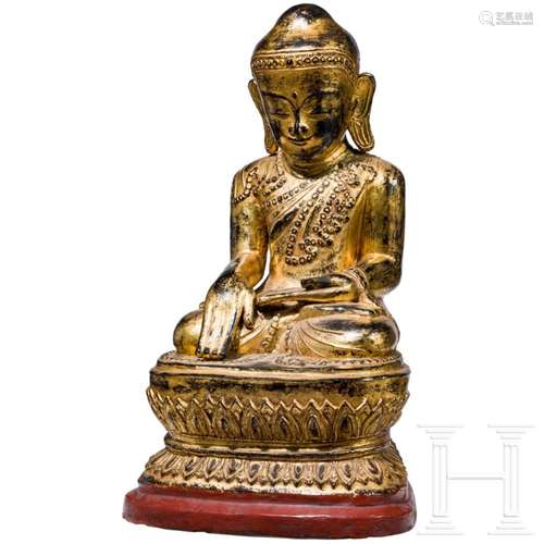 A Burmese lacquer Buddha, 18th century