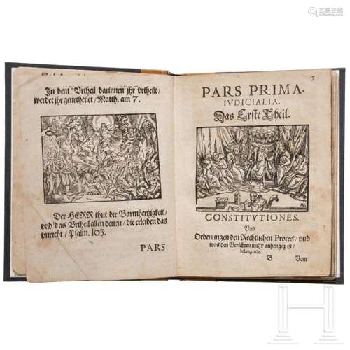 A German law book of Arch Duke August of Saxonia, Dresden, 1...