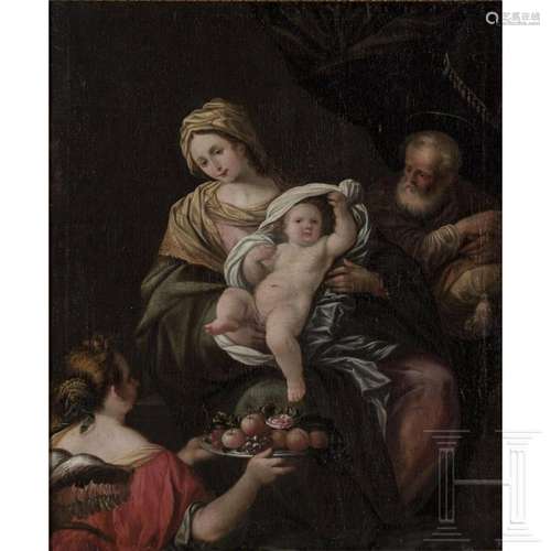 An Italian or Flemish painting of the Holy Family, 17th cent...