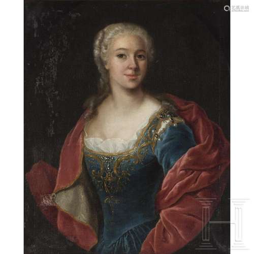 A German portrait of a noblewoman, 1st half of the 18th cent...